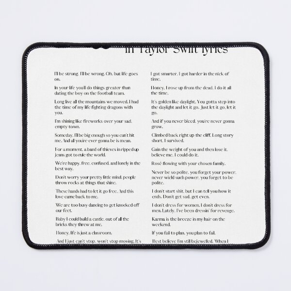 Item preview, Affirmations In Lyrics From Debut To Midnights designed and sold by MartinaStore.