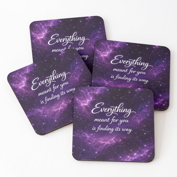 Item preview, Cosmic Affirmation – Everything Meant for You Is Finding Its Way | Purple Nebula Manifestation Quote designed and sold by MysticPurpleHue.