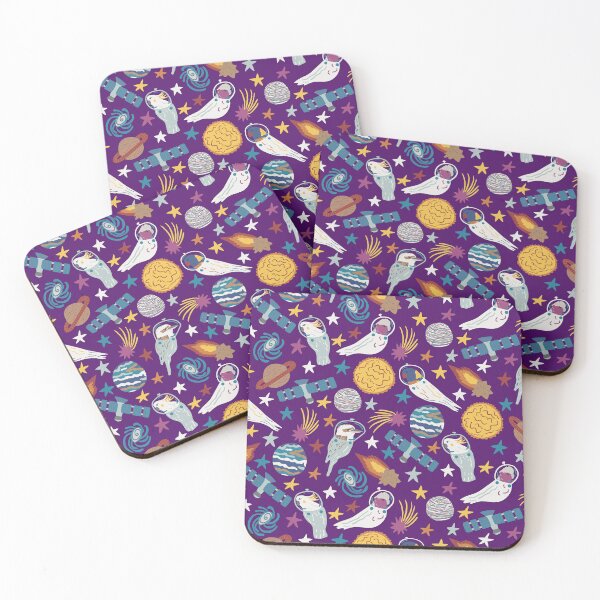 Item preview, Purple Birds In Space Cockatoo Rainbow Lorikeet Gallah Kookaburra  designed and sold by Lozzie Eliza Designs.