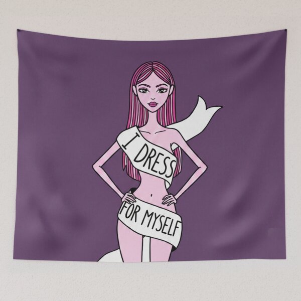 Item preview, I Dress For Myself – Feminist Illustration of Self-Love designed and sold by HeyHas.