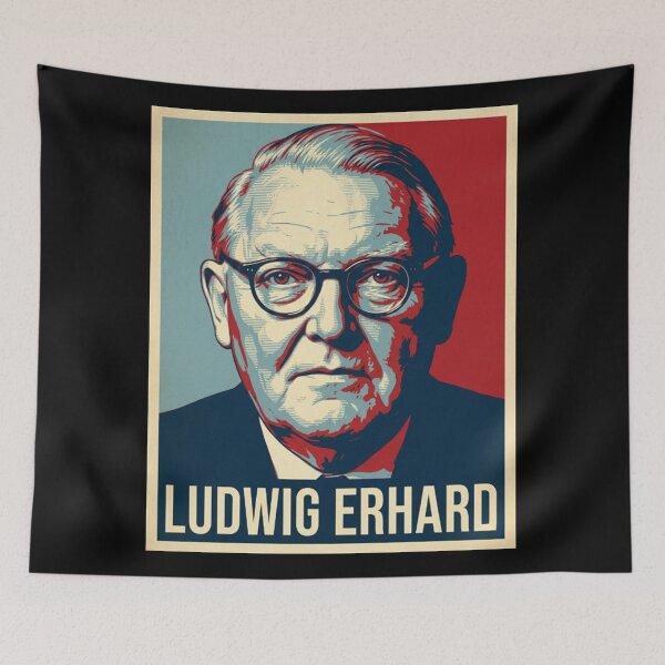 Item preview, Ludwig Erhard Hope Style Retro Poster Art  designed and sold by Anya Byron.