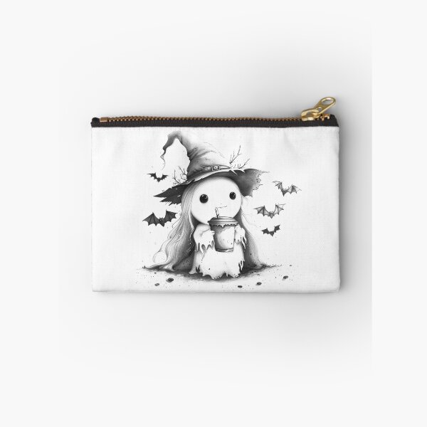 Item preview, Spooky Cute Ghost Witch with Bats – Kawaii Halloween Potion designed and sold by inkoutninja.