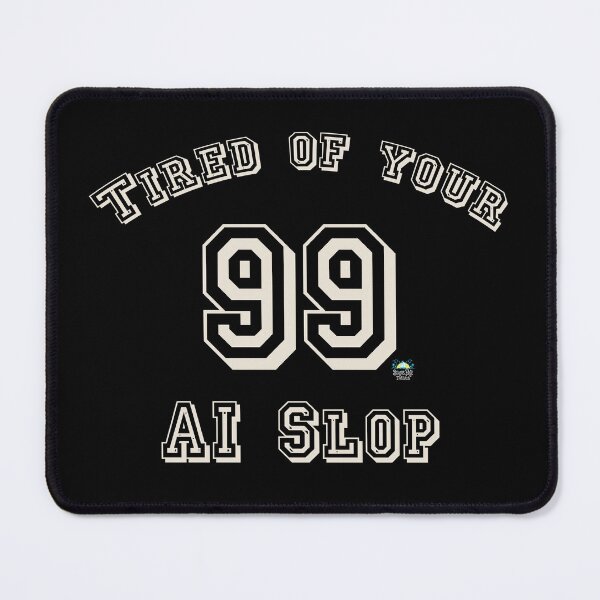 Item preview, Tired of your AI Slop Athletic Jersey designed and sold by StressFreeThds.