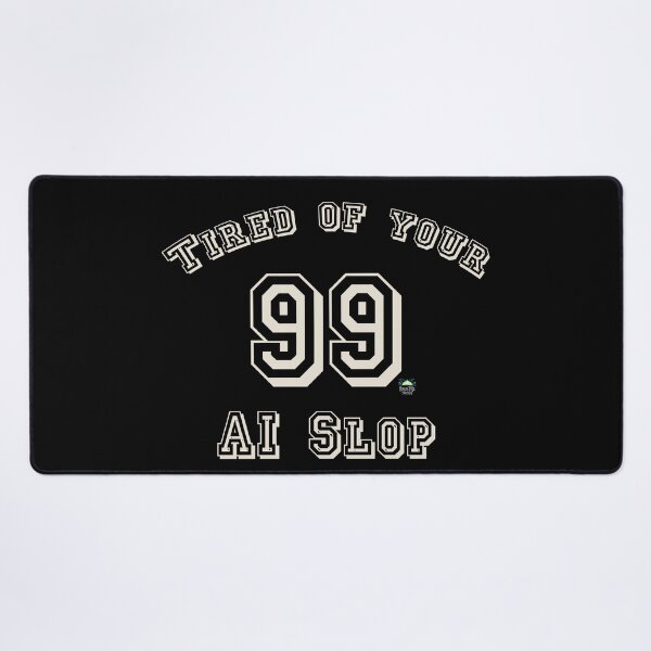 Item preview, Tired of your AI Slop Athletic Jersey designed and sold by StressFreeThds.