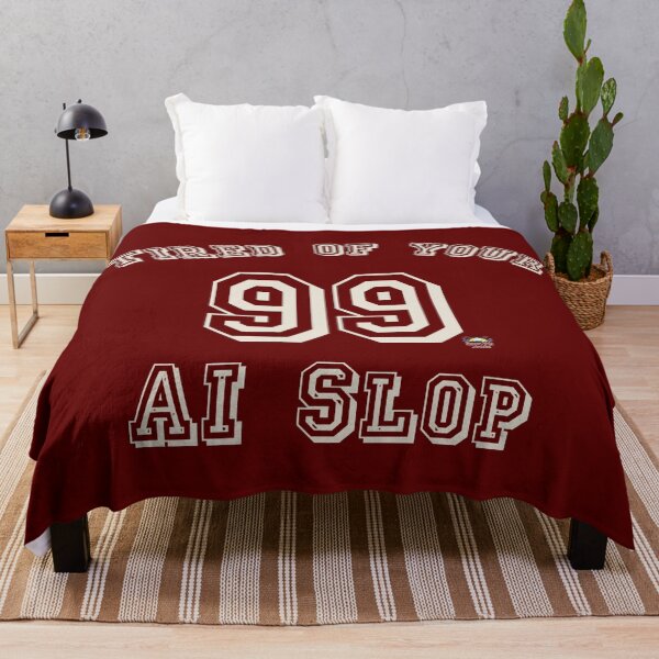 Item preview, Tired of your AI Slop Athletic Jersey designed and sold by StressFreeThds.