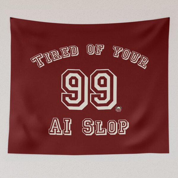 Item preview, Tired of your AI Slop Athletic Jersey designed and sold by StressFreeThds.