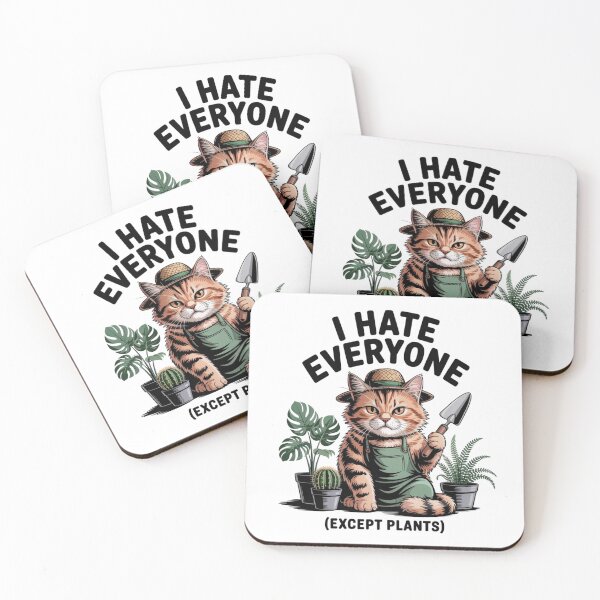 Item preview, Sarcastic Plant Mom Cat - I Hate Everyone Except Plants Introvert designed and sold by Mr-wow.