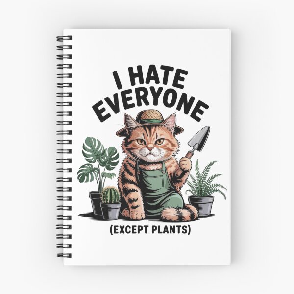 Item preview, Sarcastic Plant Mom Cat - I Hate Everyone Except Plants Introvert designed and sold by Mr-wow.