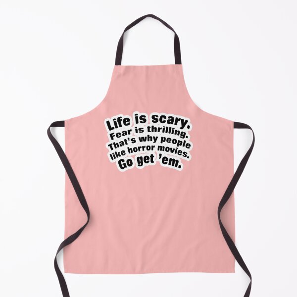 Item preview, Life is scary fear is thrilling, pink background designed and sold by mntimg.
