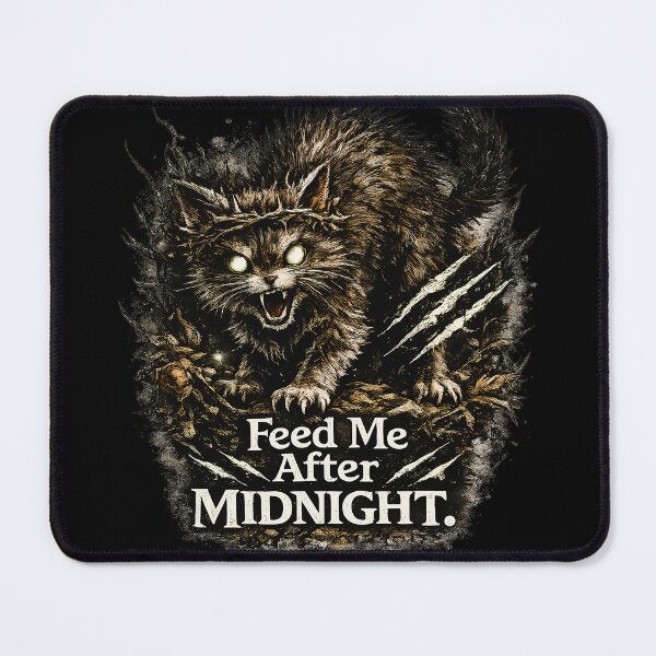 Item preview, Chat Noir Féroce Après Minuit – Feed Me After Midnight designed and sold by Astralia.
