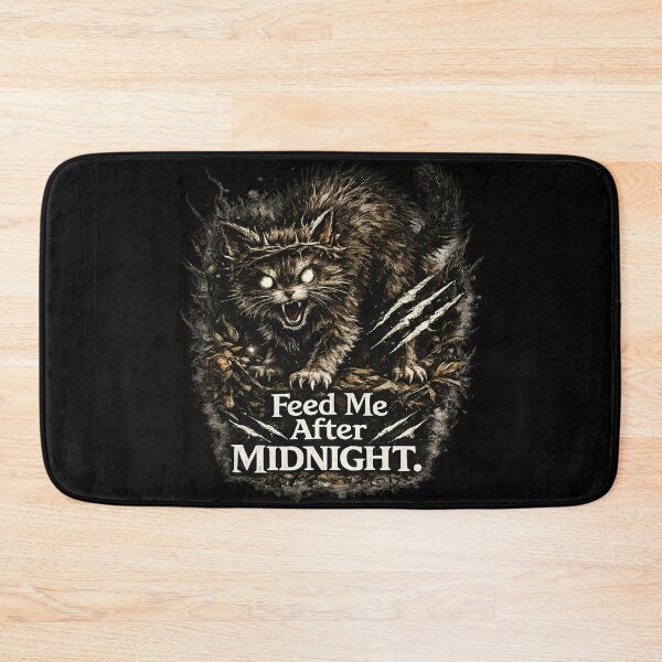 Item preview, Chat Noir Féroce Après Minuit – Feed Me After Midnight designed and sold by Astralia.