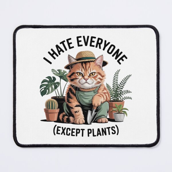 Item preview, Funny Gardener Cat Houseplants - Introvert Plant Dad Quote designed and sold by Mr-wow.