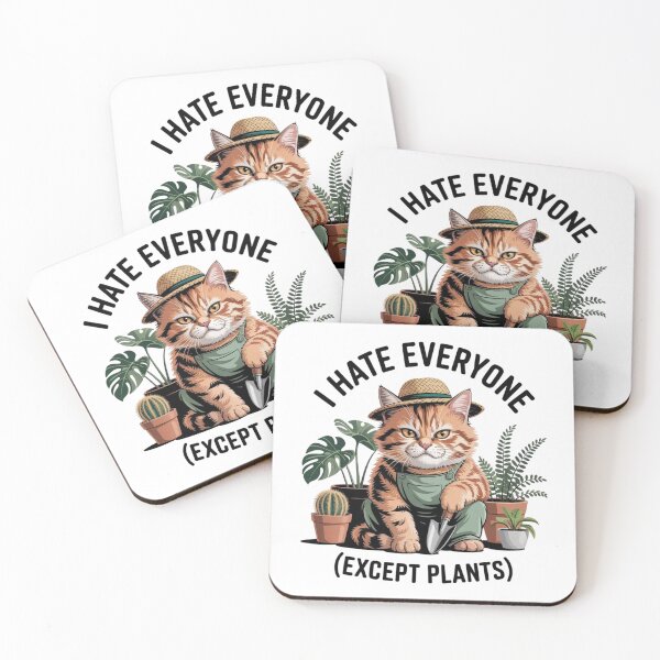 Item preview, Funny Gardener Cat Houseplants - Introvert Plant Dad Quote designed and sold by Mr-wow.