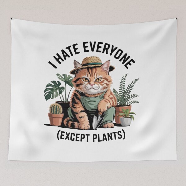 Item preview, Funny Gardener Cat Houseplants - Introvert Plant Dad Quote designed and sold by Mr-wow.