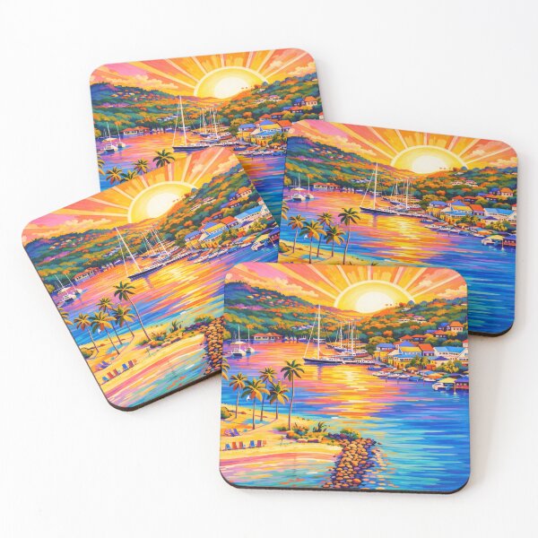 Item preview, Sunrise Over St Lucia Marigot Bay designed and sold by scicilysimonee.