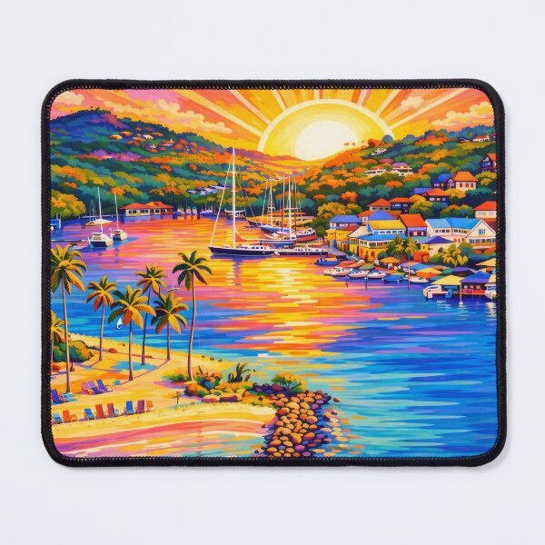 Item preview, Sunrise Over St Lucia Marigot Bay designed and sold by scicilysimonee.