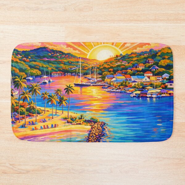Item preview, Sunrise Over St Lucia Marigot Bay designed and sold by scicilysimonee.