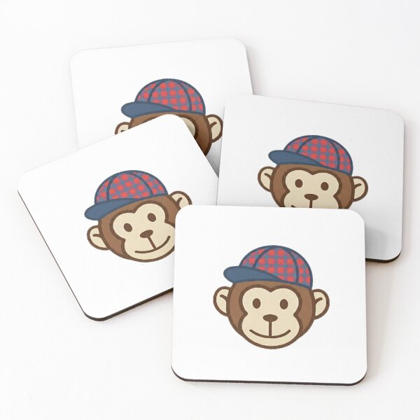 Item preview, Playful monkey wearing a classic cycling cap. A fun design for cyclists who appreciate vintage bike style designed and sold by MyMonkeyMerch.