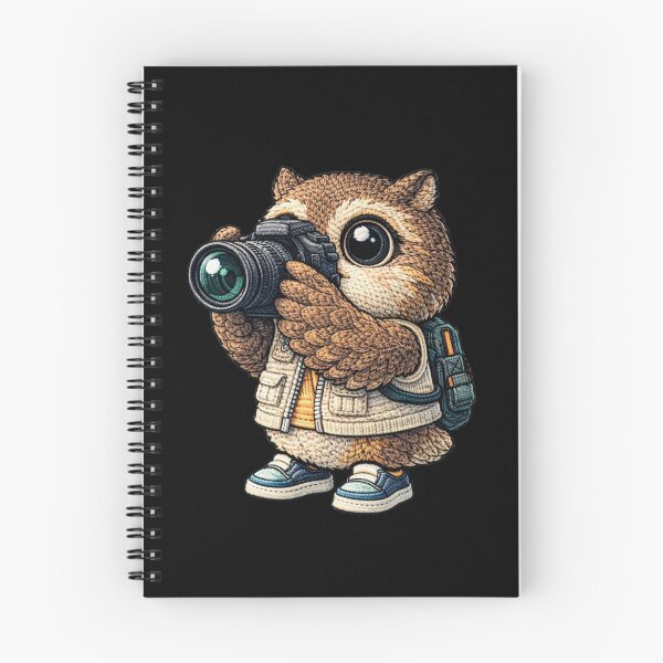 Item preview, Cute Chibi Owl Photographer – Kawaii Owl With Camera Embroidered Patch Style designed and sold by ColorSplash123.