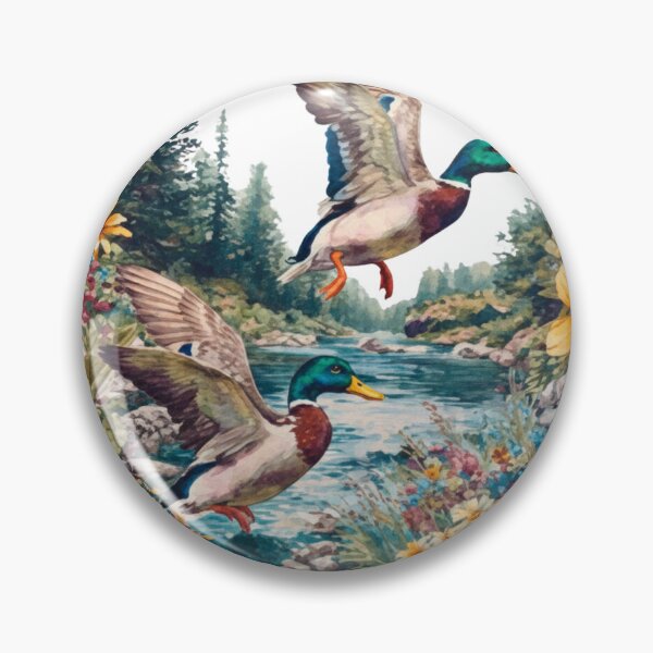 Item preview, Retro Duck Nature, 90s Vintage Wildlife Mallard, Boho Cabincore, Cozy Season Rustic Cabin designed and sold by DesignDenDo ⭐⭐⭐⭐⭐.