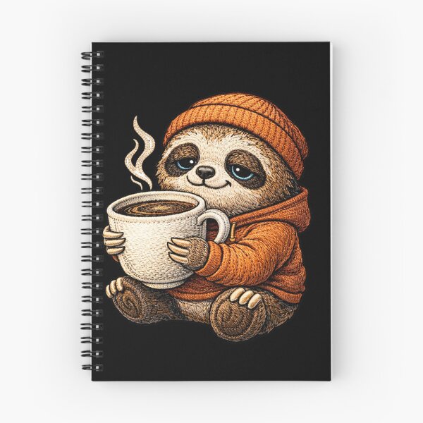 Item preview, Cute Chibi Sloth Coffee Lover – Kawaii Lazy Sloth With Coffee Embroidered Patch Style designed and sold by ColorSplash123.