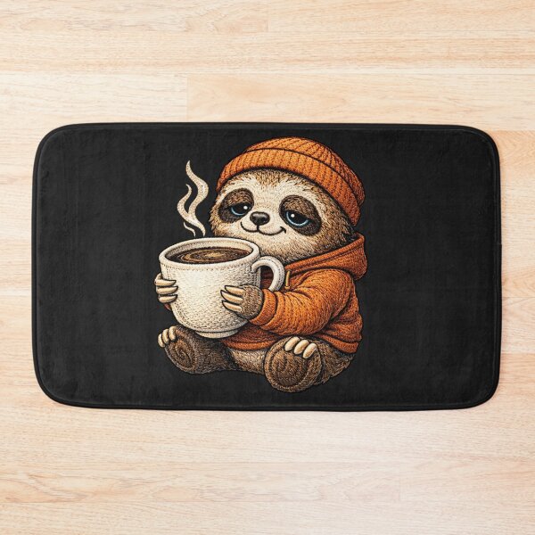Item preview, Cute Chibi Sloth Coffee Lover – Kawaii Lazy Sloth With Coffee Embroidered Patch Style designed and sold by ColorSplash123.