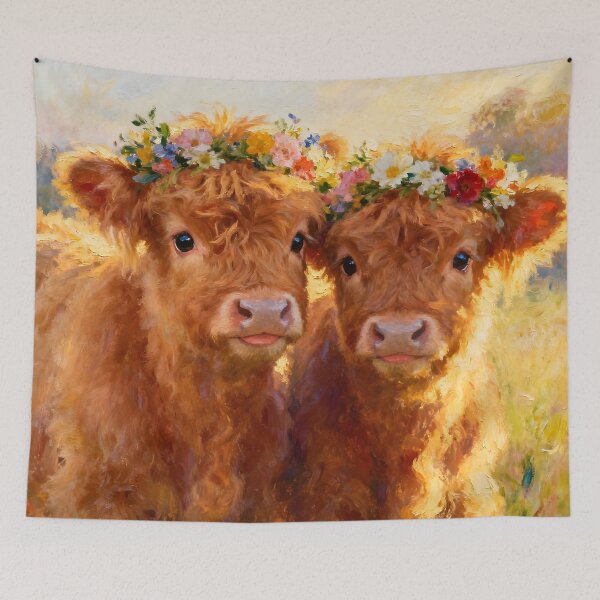 Item preview, Cute Little Highland Cows designed and sold by Glimmersmith.