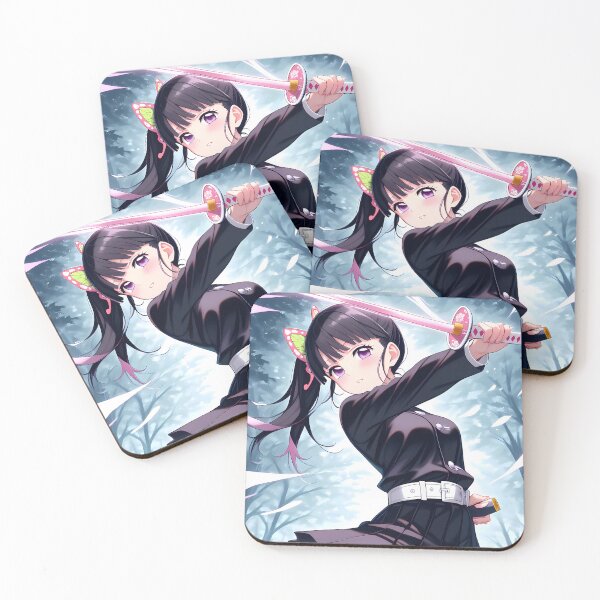 Item preview, Kanao Tsuyuri Demon Slayer Anime Girl with Sword Forest designed and sold by TanglenRabbit.