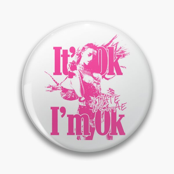 Item preview, Pink Typography Its Ok Iam Ok designed and sold by GlamRetro.