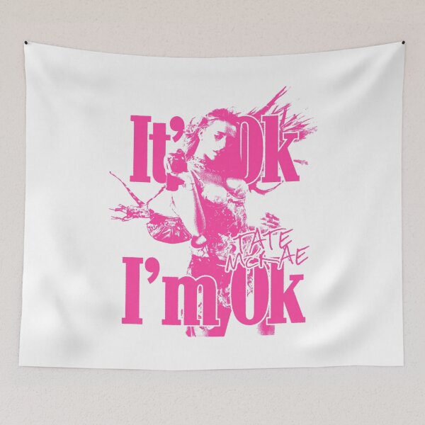 Item preview, Pink Typography Its Ok Iam Ok designed and sold by GlamRetro.