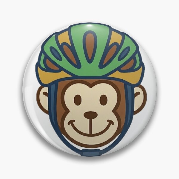 Item preview, Cute cycling monkey wearing a bright road cycling helmet. Perfect for cyclists, bike lovers, and anyone who lives for the next ride. designed and sold by MyMonkeyMerch.
