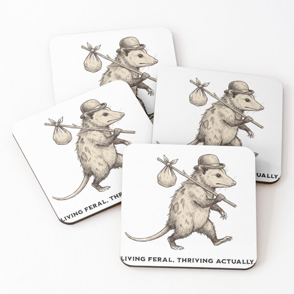 Item preview, Opossum Bindle Shirt | Living Feral Thriving Actually Tee | Funny Opossum Art Shirt | Whimsical Woodland Animal Tee | Quirky Forest Creature Graphic designed and sold by rvanderveken.
