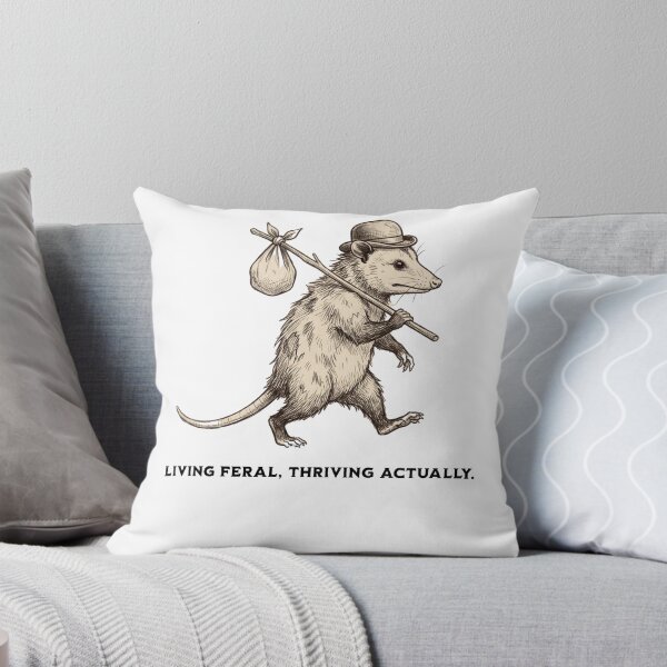 Item preview, Opossum Bindle Shirt | Living Feral Thriving Actually Tee | Funny Opossum Art Shirt | Whimsical Woodland Animal Tee | Quirky Forest Creature Graphic designed and sold by rvanderveken.
