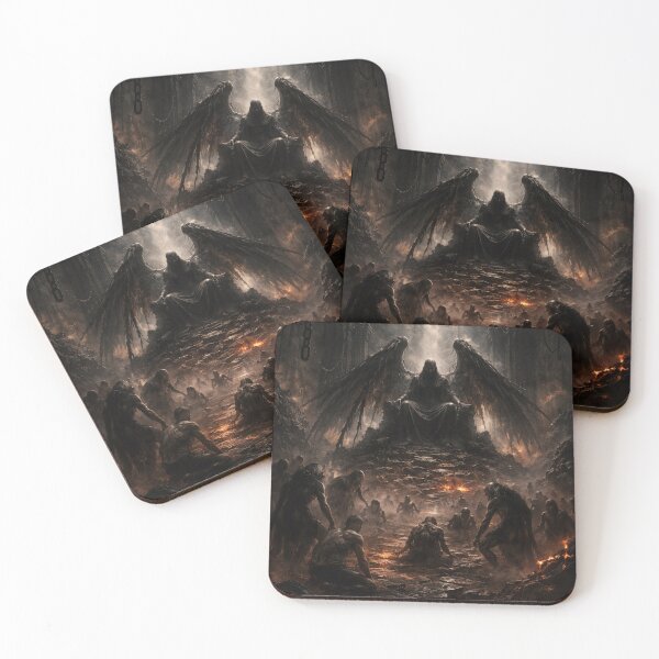 Item preview, Jagged Infernal Throne Fallen Angel – Gothic Cathedral Abyss Art designed and sold by Endthedisease.