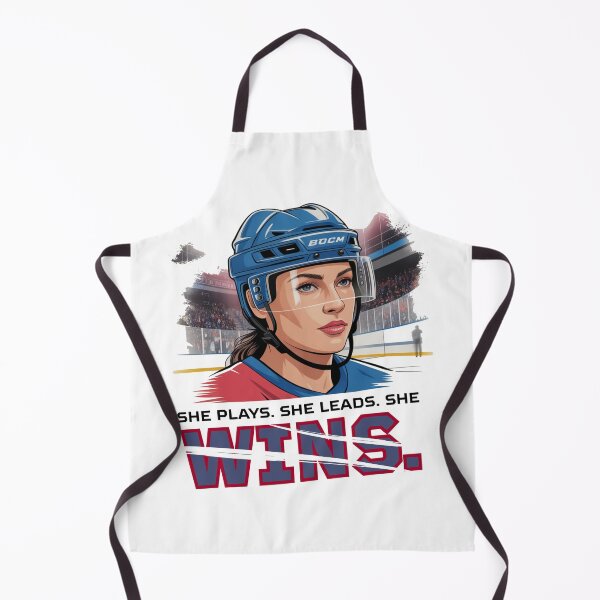 Item preview, USA Women’s Hockey Shirt – She Plays She Leads She Wins – Strong Female Hockey Player Graphic Tee designed and sold by Babinooart.