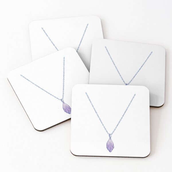 Item preview, Lavender Petal Gradient Blue Necklace Art designed and sold by Merchantress.
