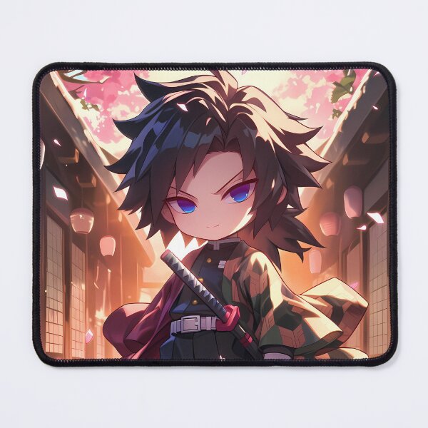 Item preview, Giyu Tomioka Demon Slayer Chibi Sakura Sunset designed and sold by TanglenRabbit.