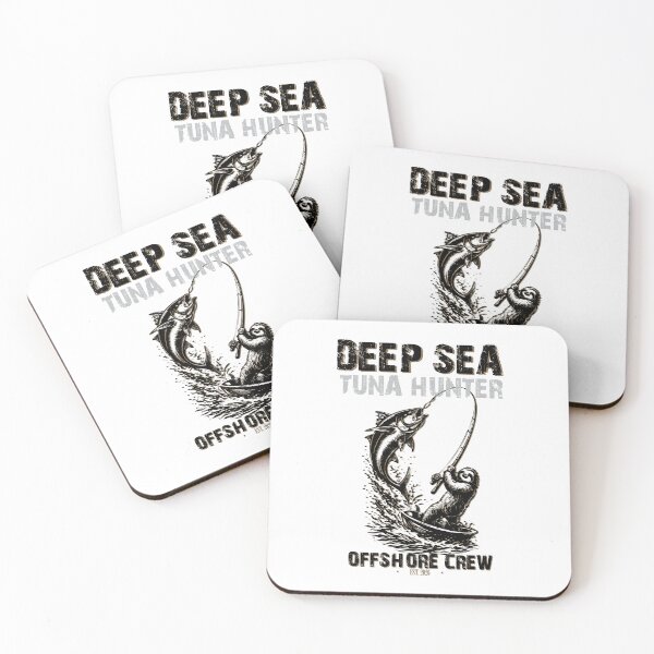 Item preview, Deep Sea Tuna Hunter Shirt – Funny Sloth Fishing Offshore Crew Graphic Tee designed and sold by rich4Design.