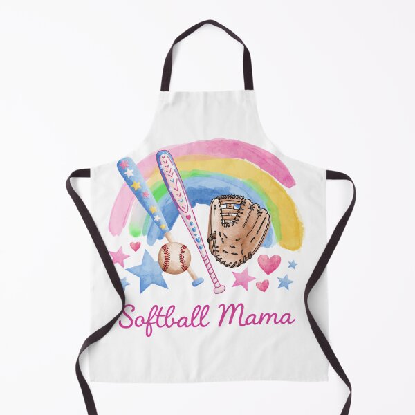 Artikelvorschau, Softball Mama Aquarell Regenbogen - Süße Sportmama Spieltag entworfen und verkauft von pixelspaperslab.