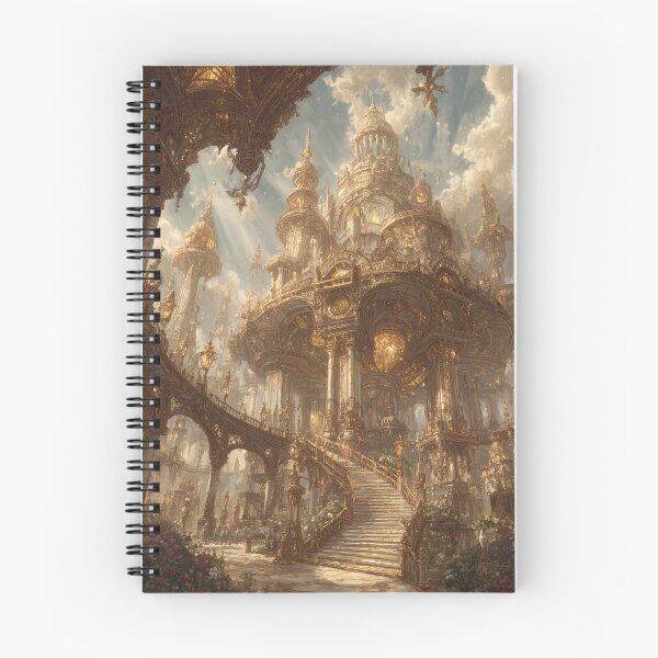 Item preview, Celestial Golden Citadel | Steampunk Fantasy City designed and sold by Moonvale Studio.