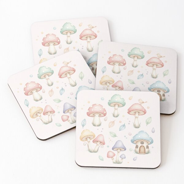 Item preview, Kawaii Pastel Mushroom Collection designed and sold by naragon4289.