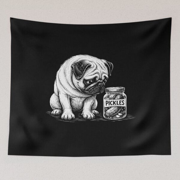 Item preview, Pug Dog Pickle Jar designed and sold by JODYSMORGAN.