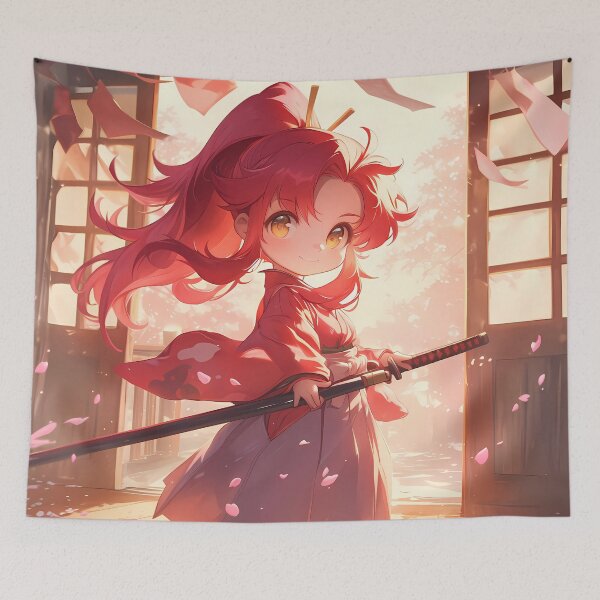 Item preview, Yoko Littner Tengen Toppa Gurren Lagann Chibi Waifu Cherry Blossom designed and sold by TanglenRabbit.