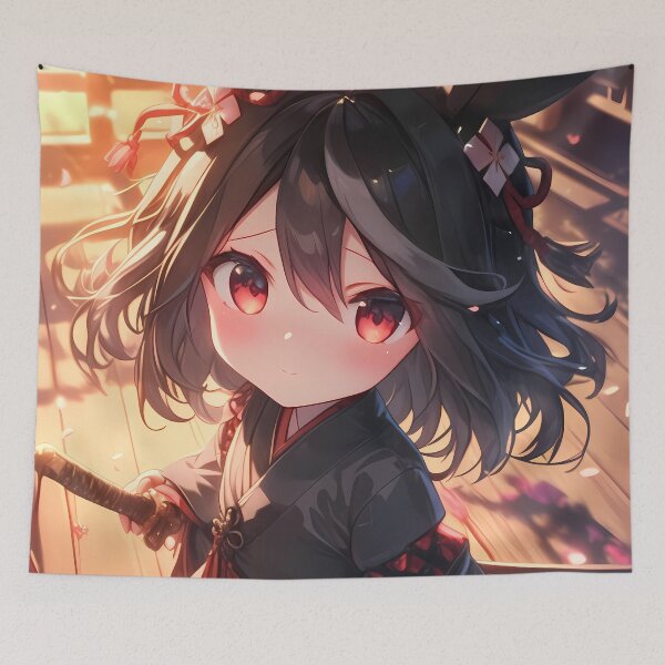 Item preview, Kitasan Black Uma Musume Pretty Derby Chibi Kimono Sakura Warm Glow designed and sold by TanglenRabbit.