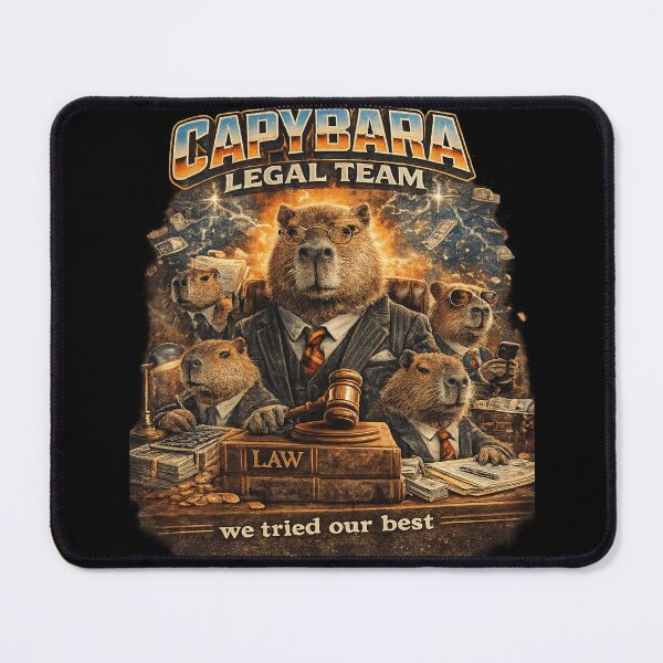 Item preview, Capybara Legal Team Funny Capybara Lawyer Meme Animal Shirt designed and sold by MaxLevelMerch.