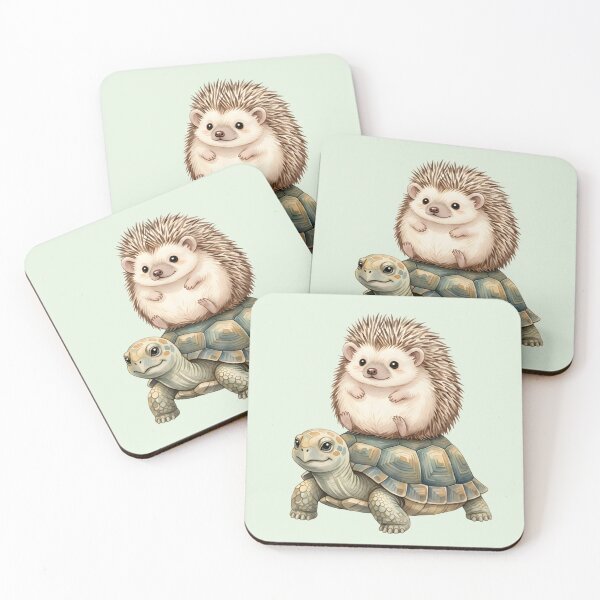 Item preview, Cute Hedgehog Riding Turtle designed and sold by naragon4289.