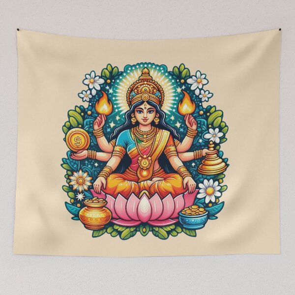 Item preview, Goddess Lakshmi designed and sold by Myra365Art.