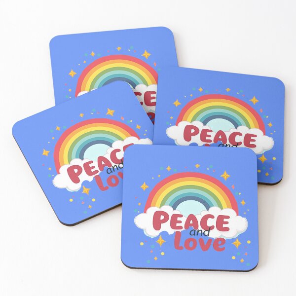 Item preview, peace, love and rainbows designed and sold by Faerieglen.