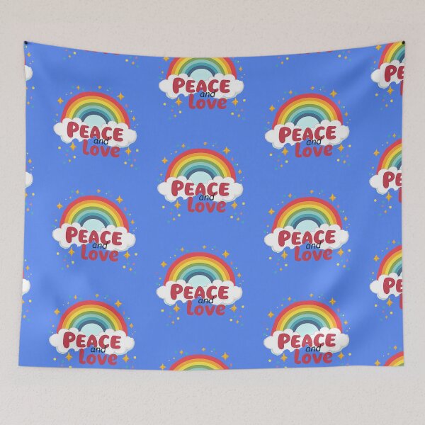 Item preview, peace, love and rainbows designed and sold by Faerieglen.