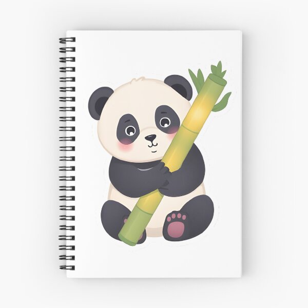 Item preview, Cute Panda with Bamboo – Kawaii Panda Bear Sticker designed and sold by StickersNPeels.